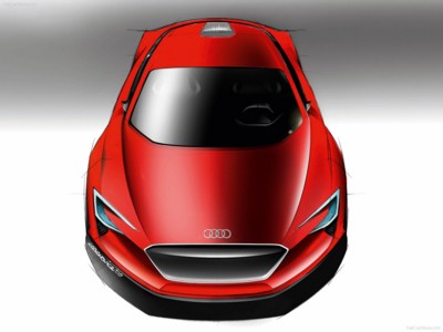 Audi e-tron Concept 2009 metal framed poster
