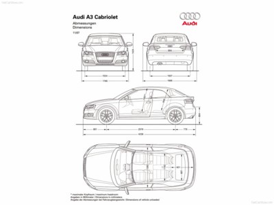 Audi A3 Cabriolet 2008 metal framed poster