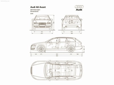 Audi A6 Avant 2005 metal framed poster