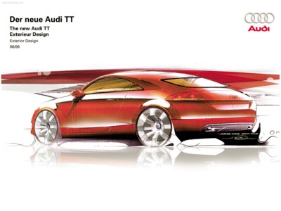 Audi TT Coupe 2007 metal framed poster