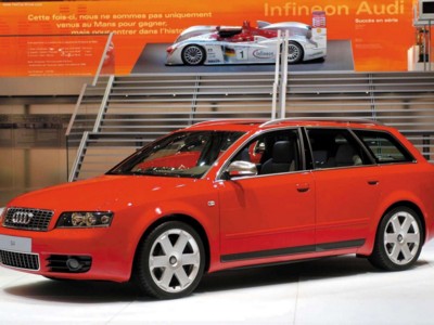 Audi S4 Avant 2002 wooden framed poster