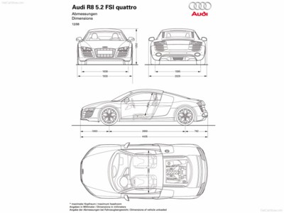 Audi R8 V10 5.2 FSI quattro 2010 canvas poster
