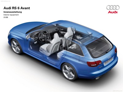 Audi RS6 Avant 2008 canvas poster