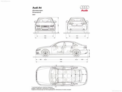 Audi A4 2008 wooden framed poster