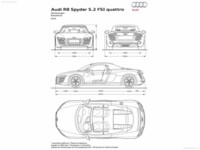 Audi R8 Spyder 5.2 FSI quattro 2011 tote bag #NC106923