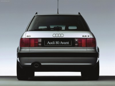 Audi 80 Avant 1991 metal framed poster