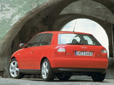 Audi A3 3-door 2002 metal framed poster