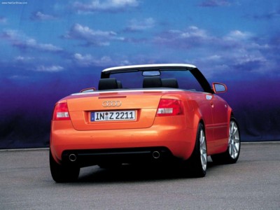 Audi A4 Cabriolet 2002 Poster with Hanger