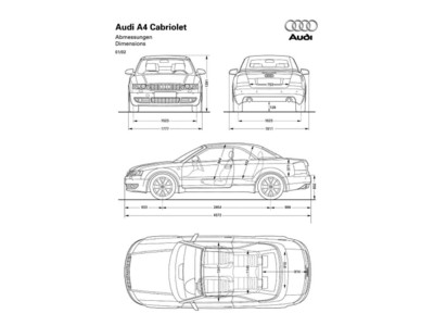Audi A4 Cabriolet 2002 metal framed poster