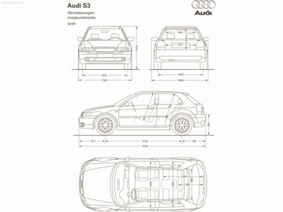 Audi S3 1999 metal framed poster