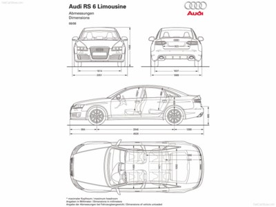 Audi RS6 2009 metal framed poster