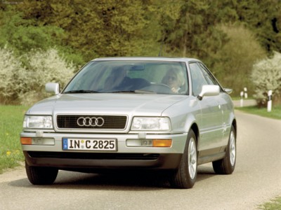 Audi Coupe 1988 wooden framed poster