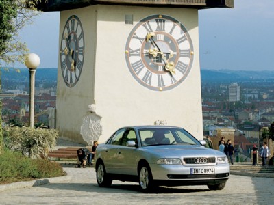 Audi A4 1999 wooden framed poster