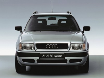 Audi 80 Avant 1991 metal framed poster