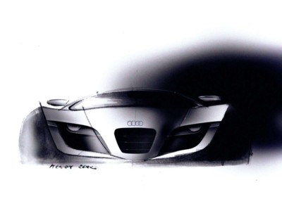 Audi RSQ Concept 2004 wooden framed poster