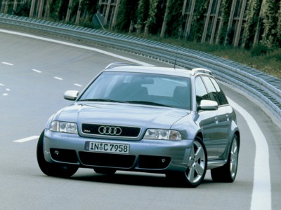 Audi RS4 1999 metal framed poster