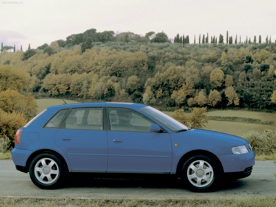 Audi A3 5-door 1999 metal framed poster