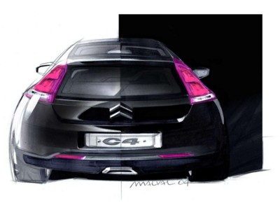 Citroen C4 Coupe with Panoramic Sunroof 2005 canvas poster