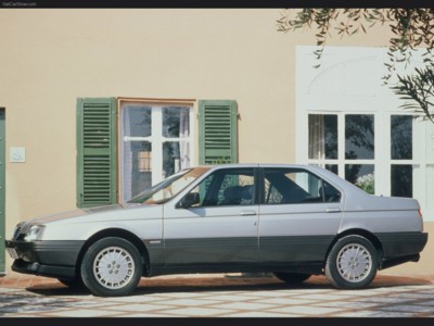 Alfa Romeo 164 1987 wooden framed poster