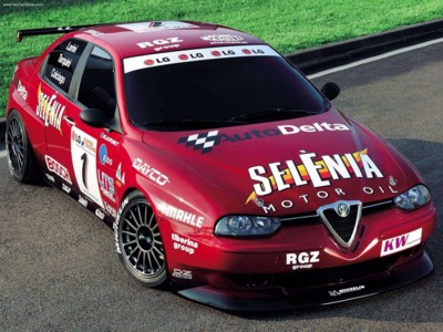 Alfa Romeo 156 GTA Autodelta 2003 metal framed poster