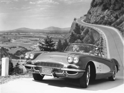 Chevrolet Corvette C1 1953 metal framed poster