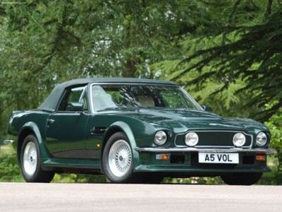 Aston Martin V8 Vantage Volante 1986 metal framed poster