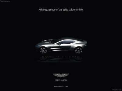 Aston Martin One-77 2010 metal framed poster