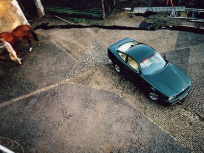 Aston Martin Virage 1988 wooden framed poster