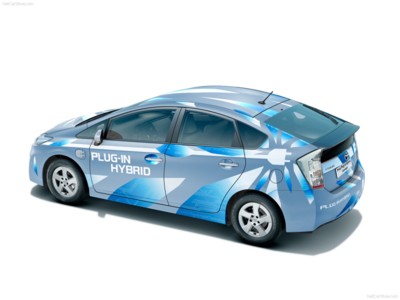 Toyota Prius Plug-in Hybrid Concept 2009 wooden framed poster