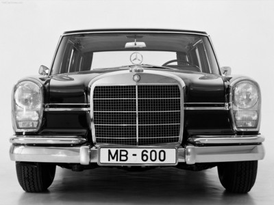 Mercedes-Benz 600 Pullman Limousine 1964 wooden framed poster