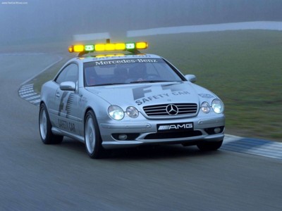 Mercedes-Benz CL55 AMG F1 Safety Car 2000 wooden framed poster