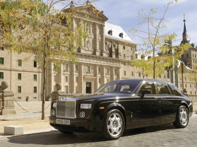 Rolls-Royce Phantom in Madrid 2005 wooden framed poster