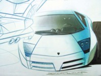 Lamborghini Murcielago Sketch 2002 magic mug #NC158964