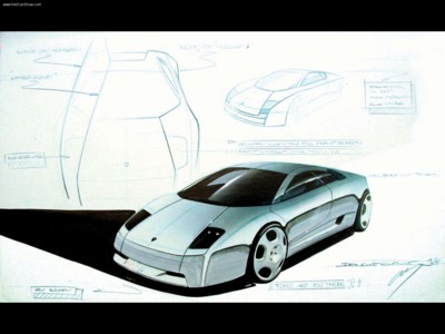 Lamborghini Murcielago Sketch 2002 Poster 566300