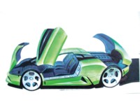 Lamborghini Murcielago Sketch 2002 Poster 566398