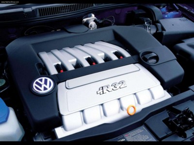 Volkswagen Golf R32 2002 Poster with Hanger