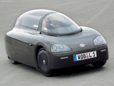 Volkswagen 1-Litre Car Concept 2003 metal framed poster