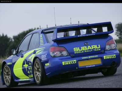 Subaru Impreza WRC Prototype 2006 metal framed poster