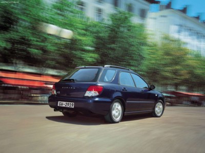 Subaru Impreza Sports Wagon 2004 wooden framed poster