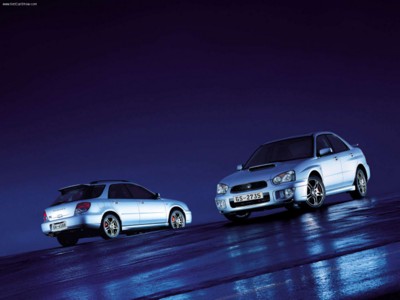 Subaru Impreza Sedan WRX 2004 metal framed poster