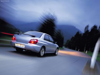 Subaru Impreza Sedan WRX 2004 metal framed poster