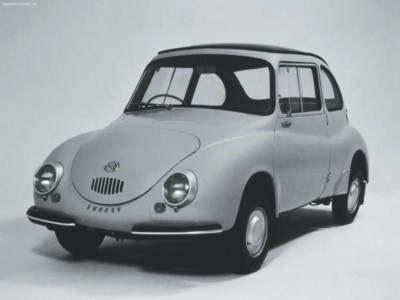Subaru 360 1958 Poster with Hanger
