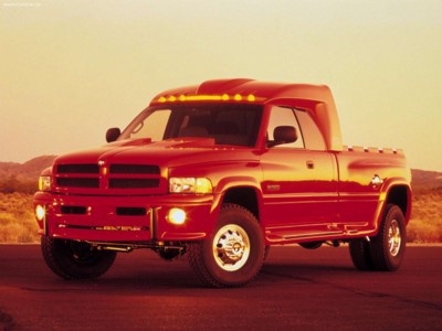 Dodge Big Red Truck Concept 1998 metal framed poster