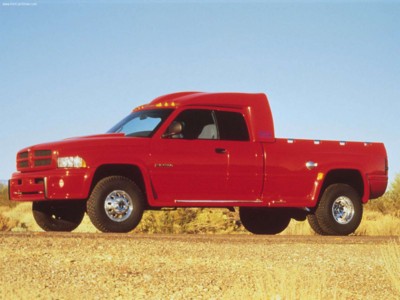 Dodge Big Red Truck Concept 1998 wooden framed poster
