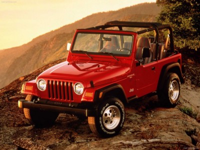 Jeep Wrangler 1997 metal framed poster
