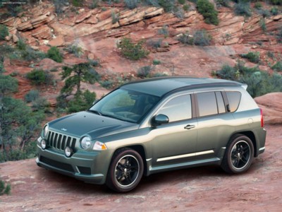 Jeep Compass Concept 2005 wooden framed poster