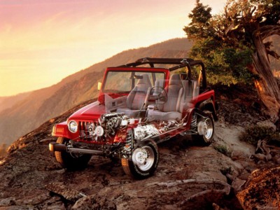 Jeep Wrangler 1997 metal framed poster