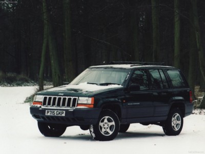 Jeep Grand Cherokee UK Version 1996 Poster with Hanger