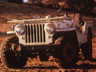 Jeep CJ-2A 1945 metal framed poster