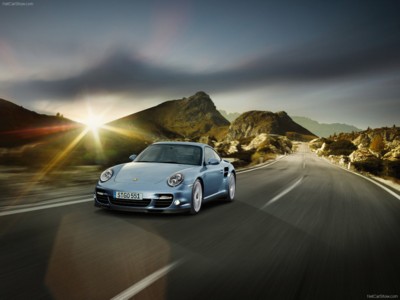 Porsche 911 Turbo S 2011 metal framed poster
